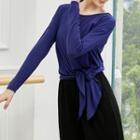 Long-sleeve Side Knot Dance T-shirt