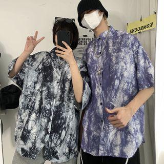 Couple Matching Short-sleeve Tie Dye Shirt