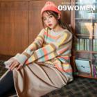 Oversized Multicolor-stripe Sweater