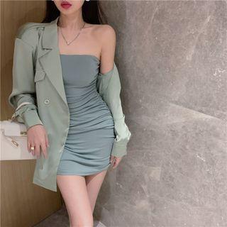Strapless Mini Bodycon Dress / Blazer