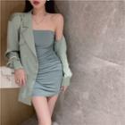 Strapless Mini Bodycon Dress / Blazer
