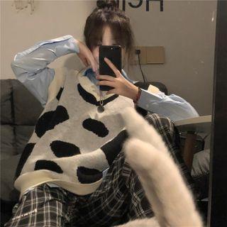 Sweater Vest Black & White - One Size