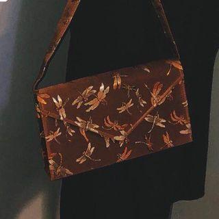Dragonfly Embroidered Shoulder Bag