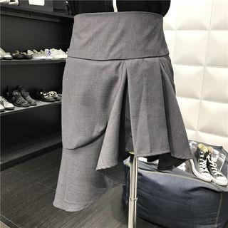 Asymmetric Frill Trim Mini Skorts