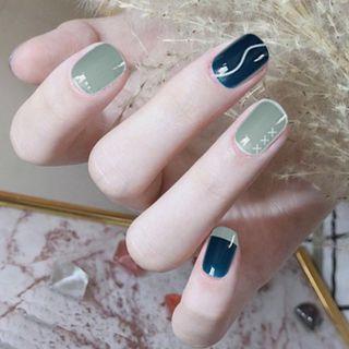 Geometric Shape Faux Nail Patch As Shown In Figure - One Size