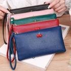 Faux Leather Cherry Pouch