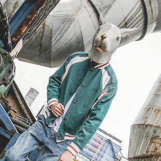 Lettering Panel Baseball Jacket