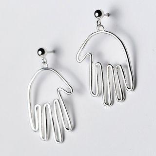 Sterling Silver Wirework Hand Earring