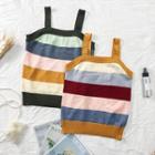 Colorblock Crop Knit Vest