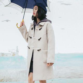 Plain Toggle Woolen Coat