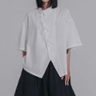 Elbow Sleeve Asymmetrical Shirt