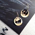 Alloy Disc Dangle Earring Gold - One Size