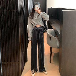 Plain Crop Pullover / Sweatpants
