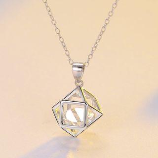 925 Sterling Silver Cz Necklace As Shown In Figure - One Size