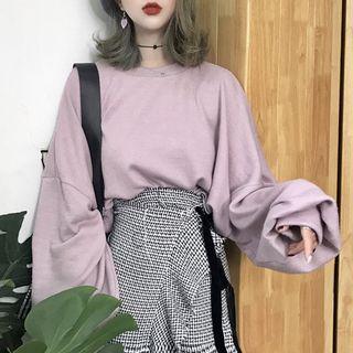 Long Balloon-sleeve T-shirt
