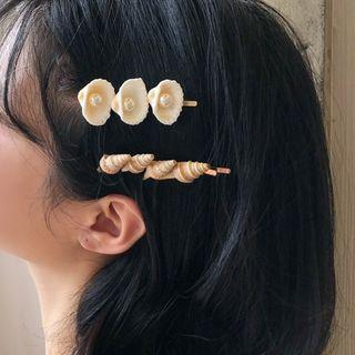 Faux Pearl / Shell Hair Pin Gold - One Size