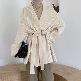 Belted-front Cardigan