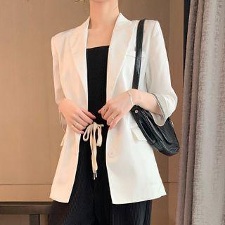 Rhinestone Single-breasted Blazer