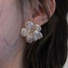 Bead Floral Earring 1 Pair - Ear Studs - One Size
