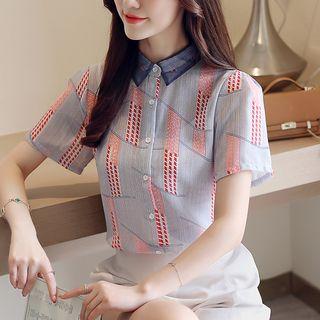 Patterned Short Sleeve Shirt