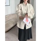 Dual-pocket Boyfriend Shirt