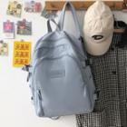 Plain Buckled Lightweight Backpack