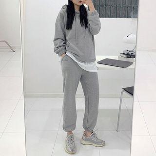 [lovb] Kangaroo Hoodie & Jogger Pants Sweatsuit Set