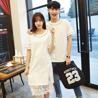 Couple Matching Short-sleeve T-shirt / Short-sleeve T-shirt Dress