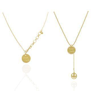 Disc Pendant Stainless Steel Necklace