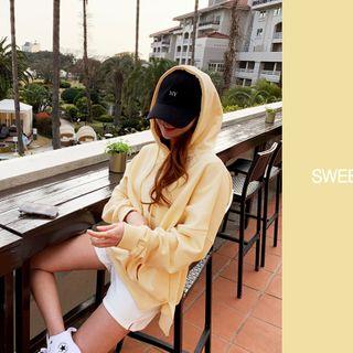 Drop-shoulder Pastel Hoodie