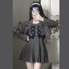 Cropped Jacket / Spaghetti Strap A-line Dress