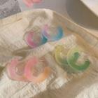 Sterling Silver Gradient Open Hoop Earring