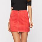 Front-zip Mini Pencil Skirt