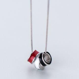 925 Sterling Silver Hoops Necklace As Shown In Figure - One Size