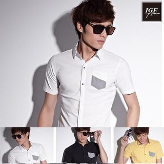Pocket-accent Short-sleeve Shirt