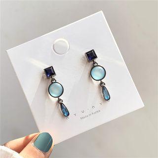 Faux Crystal Drop Earring 1 Pair - Earring - Light Blue - One Size