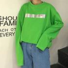 Long-sleeve Hologram Print T-shirt