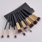 Set Of 10: Makeup Brush With Bag Set Of 10 - With Bag - Black - One Size