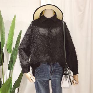 Long-sleeve Faux-fur Shirt