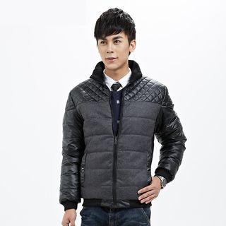 Quilted Panel Padded Jacket