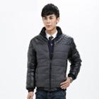 Quilted Panel Padded Jacket
