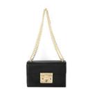 Chain-strap Metal-closure Shoulder Bag