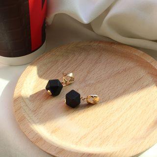 Geometric Wood Earring