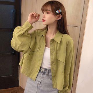 Plain Shirt Jacket / Tank Top