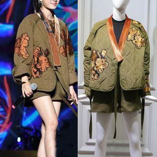 Applique Embroidery Padded Jacket / Shorts