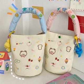 Canvas Bucket Bag / Charm / Set