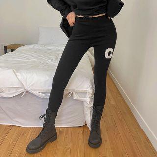 Letter-patched Leggings