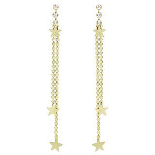 Star & Chain Drop Earrings One Size