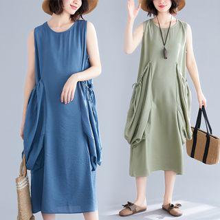 Pocket Detail Midi Tank Dress