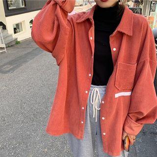 Corduroy Shirt / Turtleneck Long-sleeve T-shirt